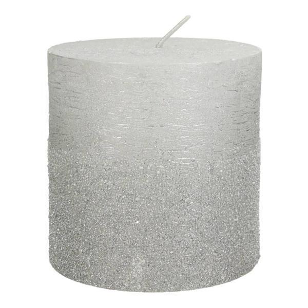 Свеча декоративная, Kersten, серебряный, 10 см