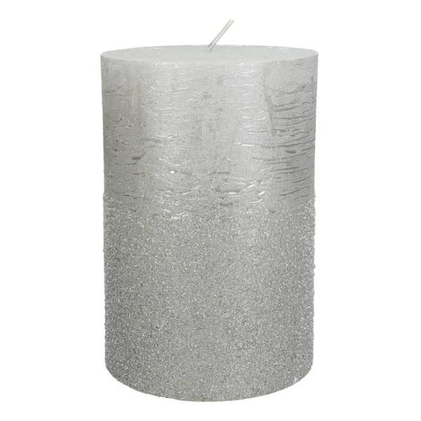 Свеча декоративная, Kersten, серебряный, 15 см