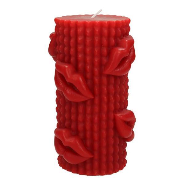 Свеча декоративная Губы, Kersten, красный, 15 см