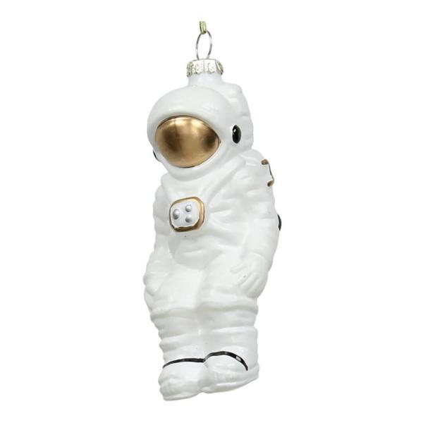 Ёлочная игрушка Космонавт, Kersten, белый, 11,5 см